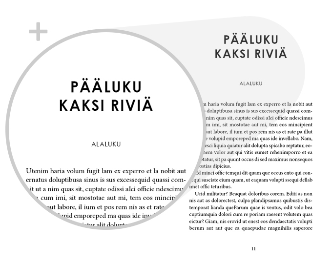 Esimerkki suurennus kirjasintyyppi Rikos ja jännitys moderni versio
